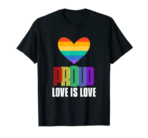 Orgullo LGBT Camisa Love is Love Tee Rainbow Lesbiana Gay Pride Camiseta