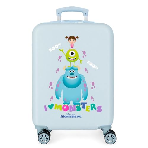 Disney Boo! Maleta De Cabina Azul 38x55x20 Cms Rígida Abs Cierre De Combinación Lateral 34l 2,7 Kgs 4 Ruedas Dobles 0