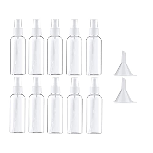 La Mejor Selección de Fraiche Envases comprados en linea. 46 Botella de Spray de Plástico,10PK Juego de Mini Botella de Viaje, Botella de Spray Recargable de 30 Ml, Botella de Plástico, Contenedor de Líquido Recargable Pequeño con 2...
