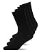Produktbild Snocks Socken Damen 39-42 Schwarz Baumwolle Socken Fraun Winter Struempfe Damen Sneaker Socken Warme Basic Strümpfe Frauen Socken Kuschelsocken Nahtlos