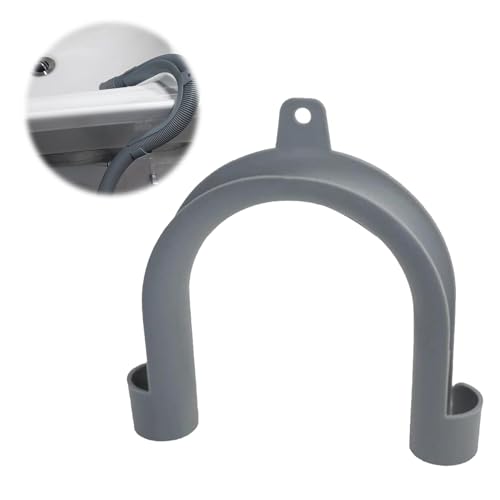Support Tuyau d'Évacuation Universel, Crochet et Rallonge pour Machine à Laver, Lave-Linge - Gris
