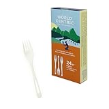 World Centric Corn Starch Forks, 24-Piece