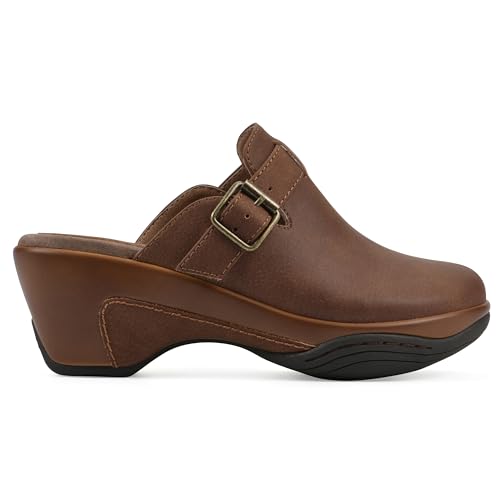 WHITE MOUNTAIN Women's Viewed Heeled Clog, Hazel/BUC, 8.5 M by WHITE MOUNTAIN - Image 3