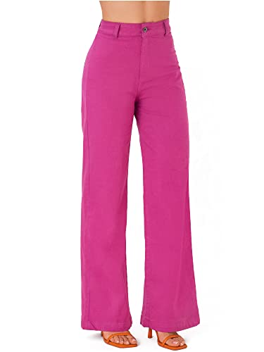 L.O.W.L.A SHAPEWEAR 242455 Colombian High Waisted Pants Wide Leg Black Butt Lift Jeans for Women | Pantalones Colombianos Levanta Cola Magenta 3