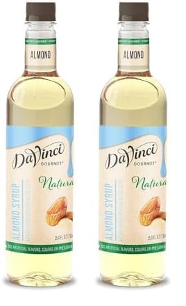 Image of DaVinci Gourmet Naturals Almond Syrup, 25.4 Fluid Ounce (Pack of 2)
