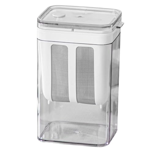 Amosfun Colador de yogur de malla fina con tapa ventilada, fabricante de yogur griego para queso, nueces, leche, batidos y jugos, filtro de cocina ligero y compacto para una preparación segura de