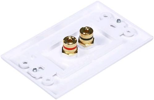 Miniatura 2 de iMBAPrice 2 conectores tipo acoplador Banana Plug Binding Post Wall Plate para 1 altavoces