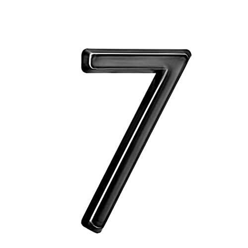 Numeri adesivi 3D per cassetta postale, numeri civici, numeri civici, numeri di indirizzo, targhe per porte, numeri indirizzi, numeri in ABS, altezza 5 cm (ABS nero, 7)