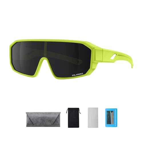 Bwuikim Oversized Driving Goggle Cycling Sports Sunglasses Wrap Around Fit Over Road Cycling Glasses Sports Sunglasses for Men