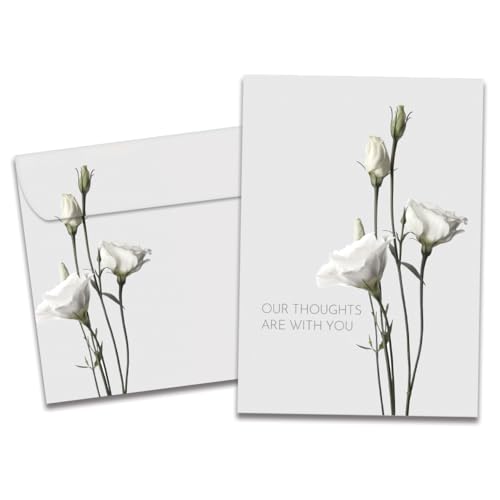 Tree-Free Greetings - Sympathy Card - Artful Designs - 1 Card + Matching Envelope - Made in USA - 100% Recycled Paper - 5"x7" - Elegant Thoughts (GO69242)