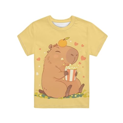 Image of Xhuibop Kids Tshirts Girls Boys 3-16 Years Summer Clothes for Teens Loose Fitting Tops