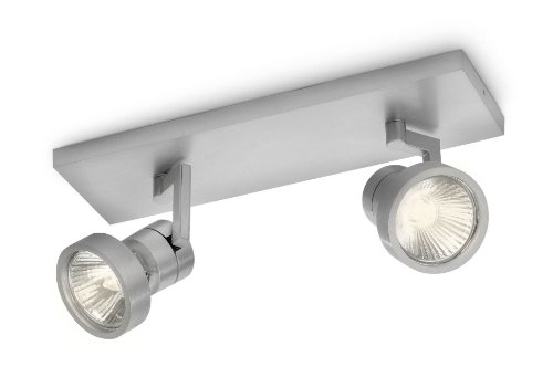 Philips My Living Plafonnier Réglette Aluminium 2 x 75 W