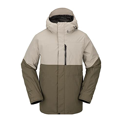 Hombre | Volcom Chaqueta Marca Modelo L Gore-Tex Jacket, Dark Khaki, M