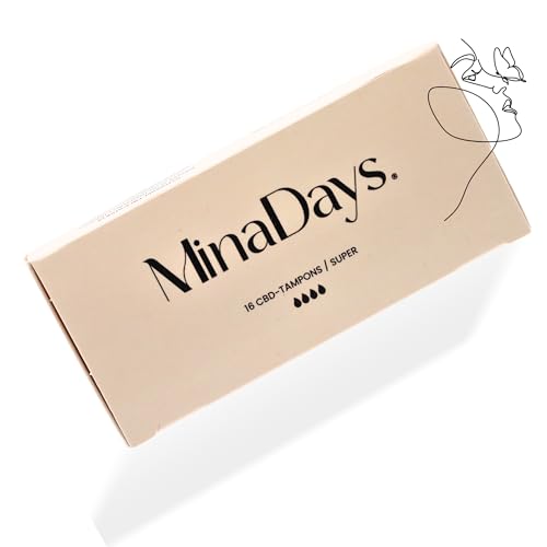 MinaDays CBD-Tampons Super mit CBD-Öl & Kamillenextrakt für natürliche Ruhe und Wohlbefinden während deiner Periode (16 Pcs Super) MinaDays CBD-Tampons Super mit CBD-Öl & Kamillenextrakt für natürliche Ruhe und Wohlbefinden während deiner Periode (16 Pcs Super)