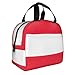 MDATT Austrian Flag Insulated Lunch Bag Reusable Lunch Box, Cooler Lunch Tote Bag For Women Men Picnic Office Work, MC700