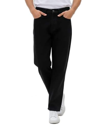 AUSK Men’s Baggy Fit Denim – Loose High‑Rise Stretchable Jeans – 82% OFF Deal