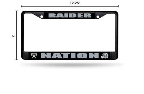 rico industries nfl football primary black chrome frame with plastic inserts 1234 x 634 cartruck auto accessory