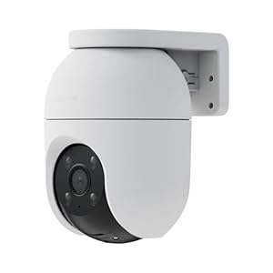 EZVIZ 2.5K Security Camera Outdoor, Starlight Colour Night Vision, Human/Vehicle Detection, Auto-Tracking, PTZ 360°, Home CCTV System, WiFi Camera, Work With Alexa/Google, Cloud/SD Card (C8c 4MP)
