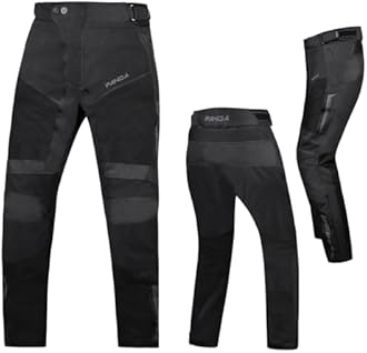 Motorcycle Pant for Men & Women Waterproof CE Armored Cordura Overpants Enduro Dual Sports Motocross ATV Cargo Touring Pants | 2XL Black