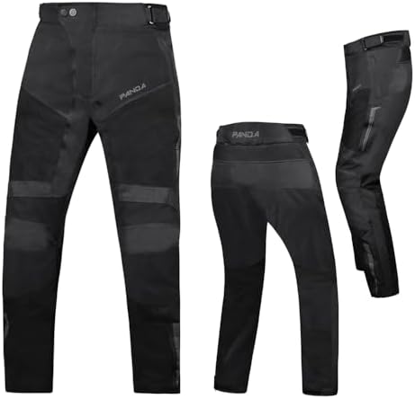 Motorcycle Pant for Men & Women Waterproof CE Armored Cordura Overpants Enduro Dual Sports Motocross ATV Cargo Touring Pants | 2XL Black
