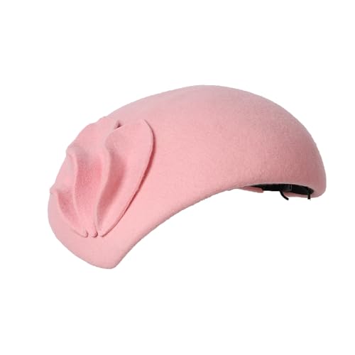 Image of Flower Womens Dress Fascinator Wool Felt Fedora French Pillbox Hat Party Wedding Teardrop Beret