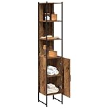 【Dimensions pratiques】 Mesurant 33 x 33 x 185,5 cm, ce cabinet est fait pour s'intégrer facilement dans n'importe quelle salle de bain. Sa taille s'adapte bien à la déco d'origine, offrant un rangement efficase sans surcharger l'espace. Chaque étagère peut contenir plusieurs articles, particulièrement utile dans les maisons où l'on cherche à jongler entre style et gestion de l'espace.