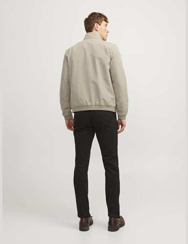 جاكيت بومبر راش هارينغتون للرجال من جاك آند جونز، اللون: فضي، المقاس: XL