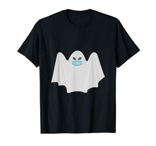 Disfraz de Halloween Quarantine Edition Ghost con una máscara Camiseta