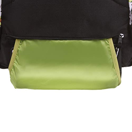 Mala Escolar GLP c/ rodinhas Overprint Avocado, Dermiwil, 37457, Branco estampado