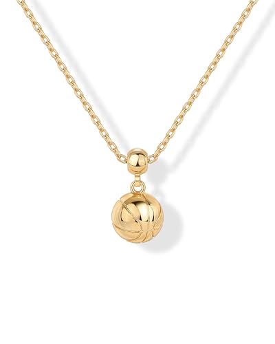 PAVOI 14K Gold Plated Basketball Pendant