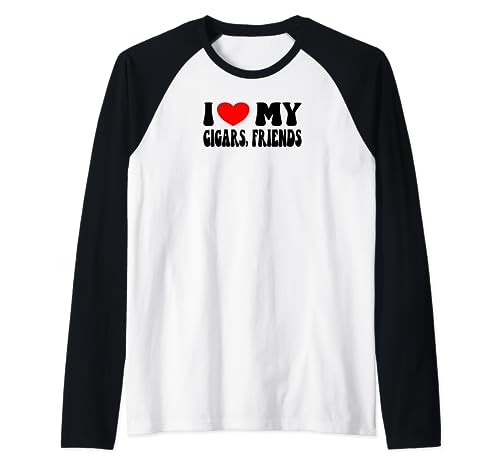 Diseño I Love My Cigars For Men Camiseta Manga Raglan