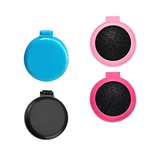 4 Pcs Folding Travel Mirror Hair Brush with Mirror Hairbrush Portable Hair Comb for Travel Women and Girls