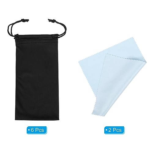 Image of PATIKIL Microfiber Glasses Bag, Sunglasses Pouch Eyeglass Bag Soft Sunglass Case with Eyeglasses Cleaning Cloth