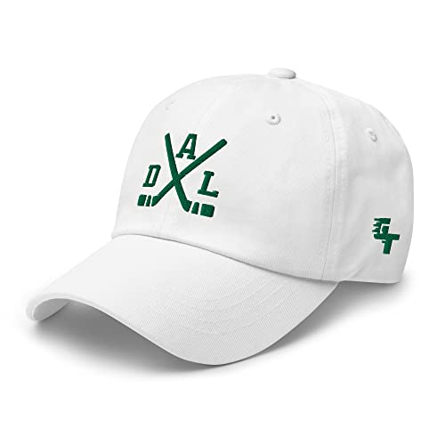 Dallas Hockey Sticks Retro DAL Baseball Hat Dad Cap White