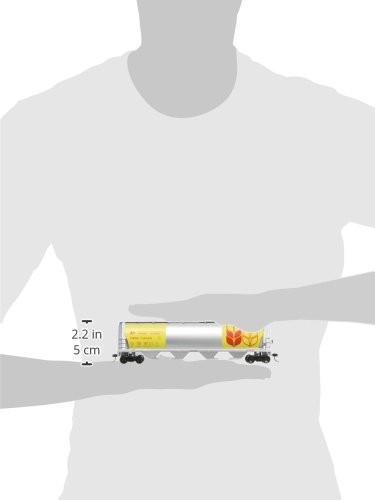 Trémie cylindrique à grain Bachmann évite déraillements wagon jaune HO - 7