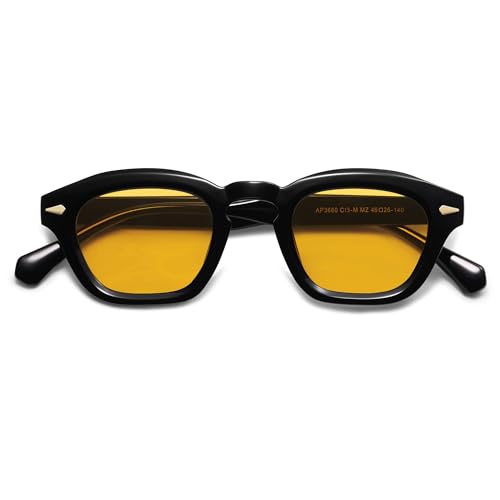Image of Appassal Small Retro Square Sunglasses for Women Mens Rectangle Sunnies AP3680