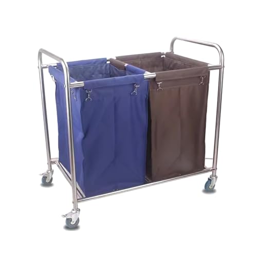 Panier à linge 2 sacs amovibles pour optimiser l'espace de la buanderie familiale