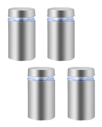 LEEQ Abstandshalter Wand, 4pcs Abstandhalter Edelstahl, Wandabstandshalter, Distanzhülsen Edelstahl, Schilderhalter, Wandabstandshalter für Displays Aufhängen Glas Spiegel Acryl, Silber, 12x20mm