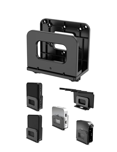 NOTMBESTM Adjustable Wall Mount Shelf Holder for Mini pc, WiFi Router, Modem, Universal Cable Box Mount Fit for Mac mini, TV Box, Media Players and Other Devices with Thickness Up to 65 mm (Black)