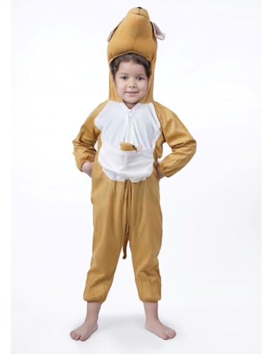 Image of BookMyCostume Australian Kangaroo Animal Kids Fancy Dress Costume 7-8 years