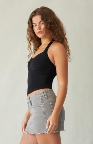 PacSun Women's Lara Gray Low Rise Denim Mini Skirt - Multicolor2
