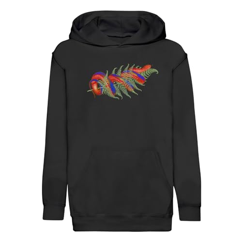 Sweat à capuche enfant fougère de qualité supérieure style botanique vintage