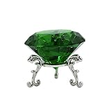 Caviotess Small Clear Crystal Diamond Paperweight with Stand for Wedding Centerpiece Home Decoration