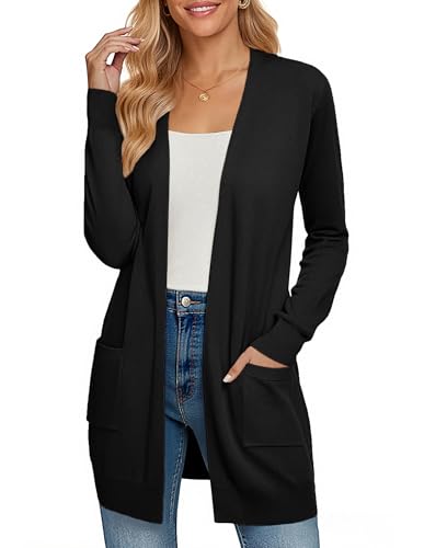 GRACE KARIN black long cardigan