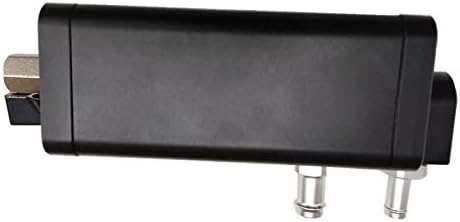 Universal Black Aluminum Baffled Car Oil Catch Can Tank Reservoir Filter Adapter