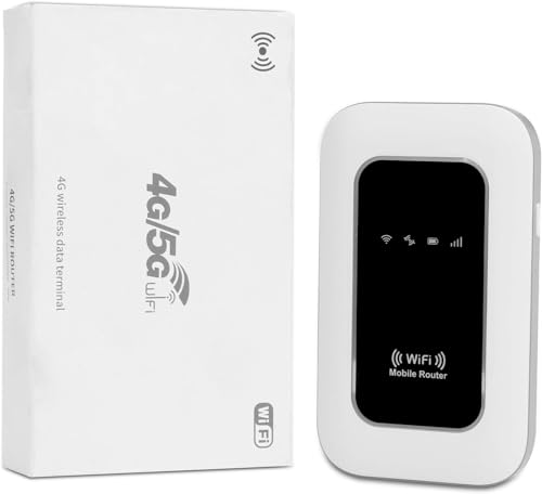 Routeur 5G Portable WiFi 6 avec Slot SIM Déverrouillé – Modem 5G Carte SIM, Internet Mobile Haut Débit 5G/4G+, Jusqu’à 28 Appareils, Idéal Voyage & Télétravail