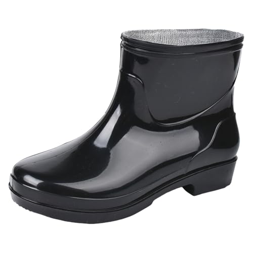 Bottes en caoutchouc femme pieds larges bottines imperméables talon élégantes