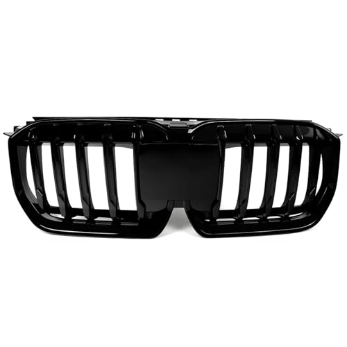 Calandre avant pour BMW X1 U11 2023-2024 noire brillante à ligne unique