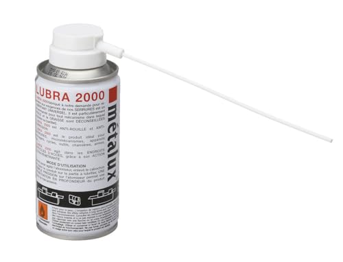 Metalux - LUBRA 2000 Lubrifiant serrure universel anti-rouille et anti-corrosion Action lubrifiante ultra pénétrante non polluante