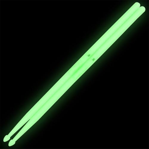 Paire de baguettes fluorescentes 5A pour performance sur scène et pratique, durables et lumineuses pour batteurs et musique